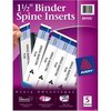 Avery Binder Spine Inserts, 1-1/2" Capacity, 25/PK, White 25PK AVE89105